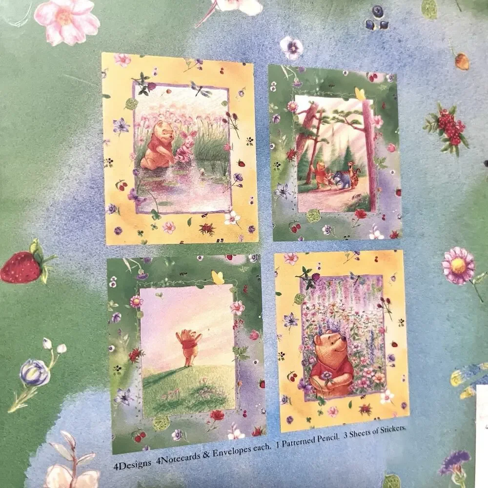 Disney Winnie The Pooh Stationary Gift Box with Envelopes Stickers Pencil Sealed